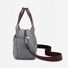 Women's Canvas Hobo Handbag – Multi-Pocket Shoulder Tote & Crossbody Bag