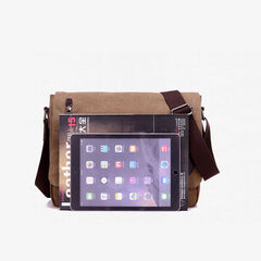 Canvas-Umhängetasche für Herren, Reisetasche, wasserabweisend, Umhängetasche