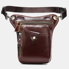 Genuine Leather Retro Sport Waist Bag – Classic Style Meets Practical Functionality