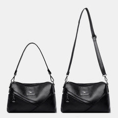 Retro Medium Sling Shoulder Bag for Women – Soft PU Leather Crossbody Handbag