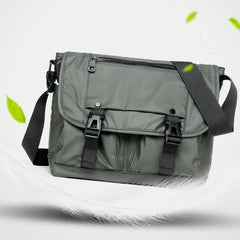 Vintage Waterproof Multi-Pocket Messenger Bag – Durable Nylon Crossbody Bag for Men