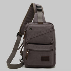 Sling Bag for Men - Retro Canvas Crossbody Fanny Pack Backpack