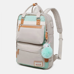 Multifunctional Large-Capacity British College Backpack with USB Charging Port