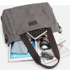 Women's Canvas Tote Shoulder Handbag – Casual Crossbody Purse Work Bag - VOTVO