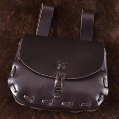 Medieval Leather Bag Pouch – Portable Coin Purse Belt Holster Waist Bag