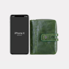 Genuine Leather Multifunctional Anti-theft Wallet for Women – RFID Protection, Card Slots & Zippered Coin Pocket