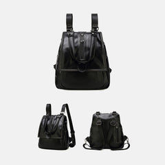 Women's Fashion Backpack Purse - Multifunctional PU Leather Shoulder Bag with Adjustable Strap