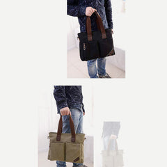 Unisex Canvas Shoulder Bag – Retro Casual Handbag & Work Tote