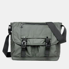 Vintage Waterproof Multi-Pocket Messenger Bag – Durable Nylon Crossbody Bag for Men