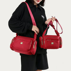 Nylon Crossbody Bag for Women – Daily Use, Multiple Pockets, Adjustable Strap