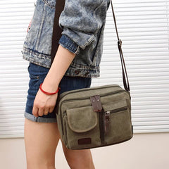 Retro Men’s Canvas Messenger Bag – Casual Crossbody Shoulder Purse