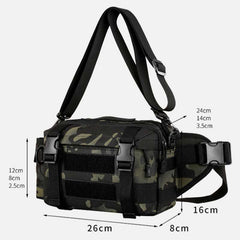 Large Camo Tactical Bag for Sports | Nylon Crossbody Bag Waist Bag