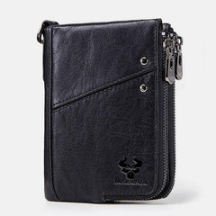RFID Anti - theft Genuine Leather Multi - slot Bifold Wallet for Men - Stylish Business Wallet - VOTVO