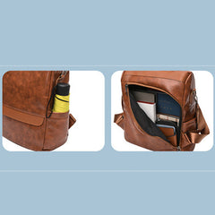 Women's Anti-theft Leather Backpack – Stylish & Secure Travel Handbag