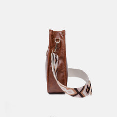 Vintage PU Leather Crossbody Bag for Women – Adjustable Shoulder Bag