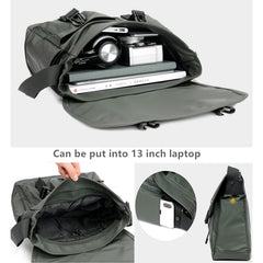 Vintage Waterproof Multi-Pocket Messenger Bag – Durable Nylon Crossbody Bag for Men