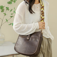Vintage PU Leather Crossbody Bag for Women – Adjustable Shoulder Bag