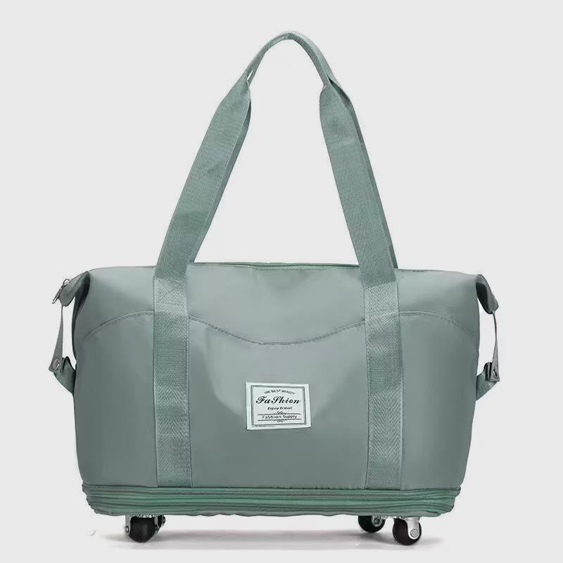 Tote Bag for Travel with Pull Rod & Oblique Folding Storage – Large Capacity Nylon Travel Sleeve - VOTVO