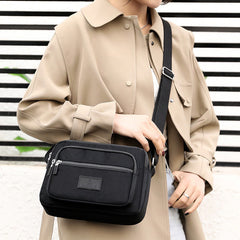 4-Zip Crossbody Bag – Lightweight Nylon Purse for Women