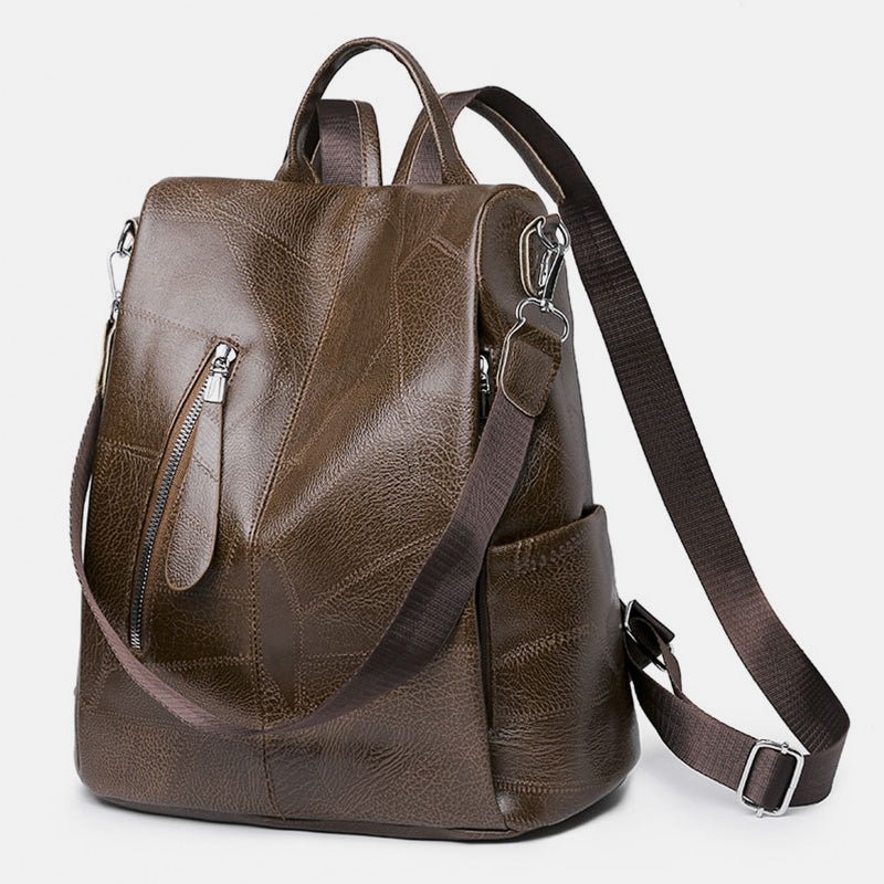 Women’s Leather Convertible Backpack Purse – Anti - Theft Travel Daypack & Shoulder Bag - VOTVO
