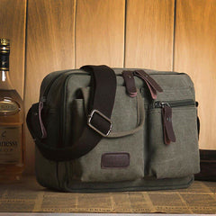 Retro Men’s Canvas Messenger Bag – Casual Crossbody Shoulder Purse