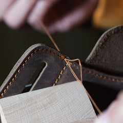 Vintage Leather Waist Phone Bag with Keychain | Outdoor Activity & Daily Use | Genuine Leather - VOTVO