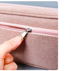 Large Capacity Canvas Pencil Case – Durable Pen Pouch for Office & School