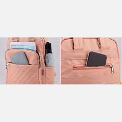Lightweight Embossed Embroidery Backpack with USB Charging Port – Perfect for Women on the Go - VOTVO