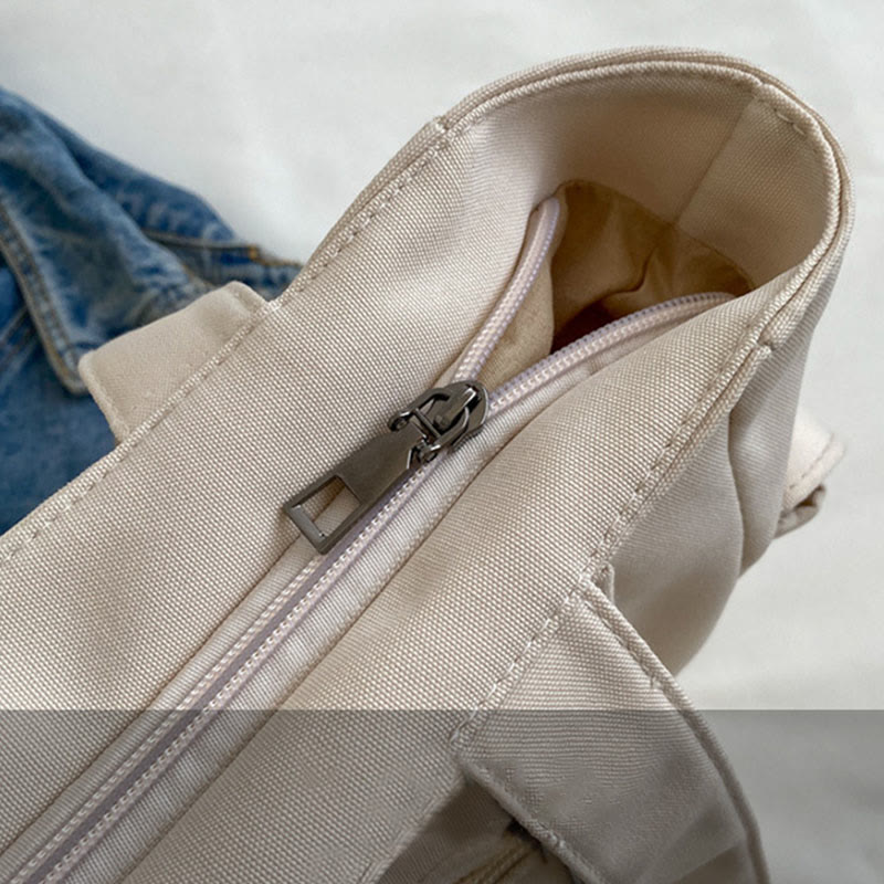 Tote Bag for Women – Plain Color with Badge Decor, Shoulder Bag - VOTVO