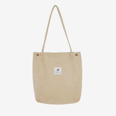 Corduroy Tote Bag for Women – Large Capacity School Shoulder Bag with Magnetic Closure - VOTVO