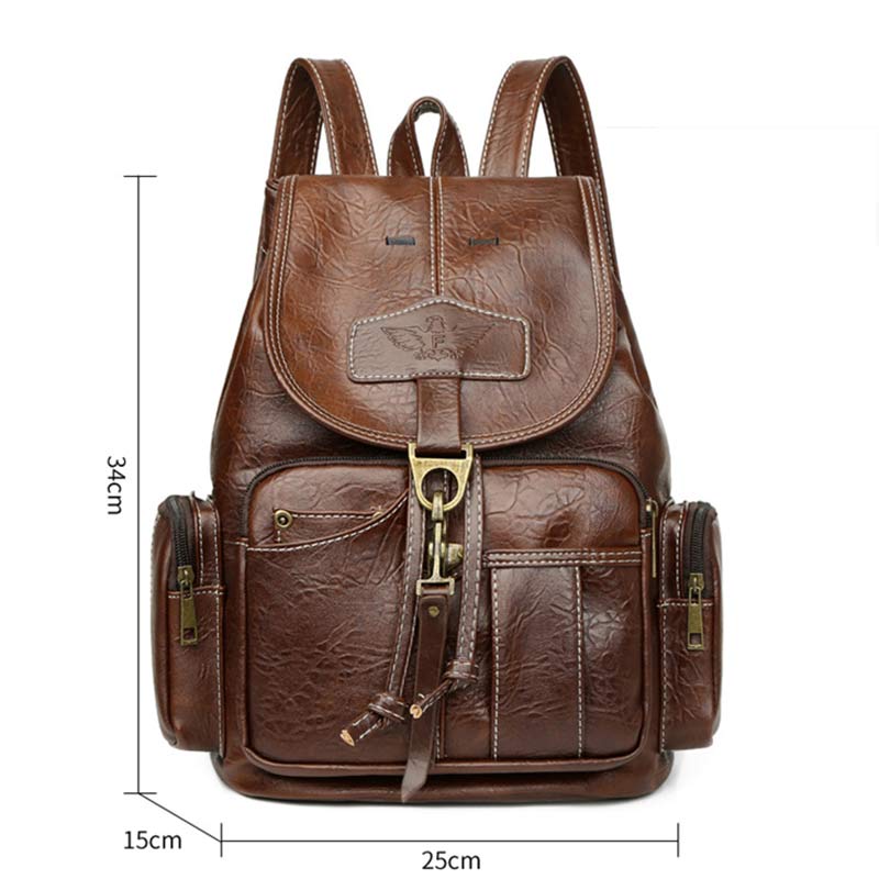 Vegan Leather Backpack for Women – Vintage Casual Daypack Purse for Ladies & Girls - VOTVO