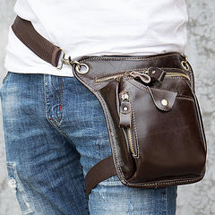 Genuine Leather Retro Sport Waist Bag – Classic Style Meets Practical Functionality - VOTVO