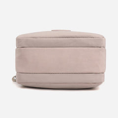 Small Nylon Crossbody Bag for Women – Triple Compartment Travel Purse