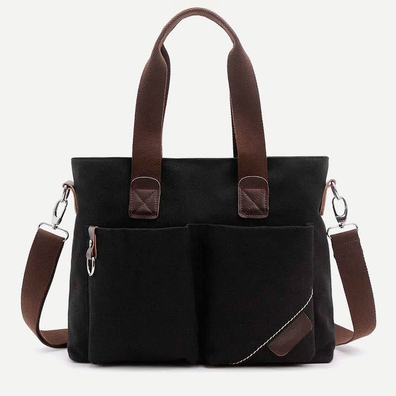 Unisex Canvas Shoulder Bag – Retro Casual Handbag & Work Tote - VOTVO