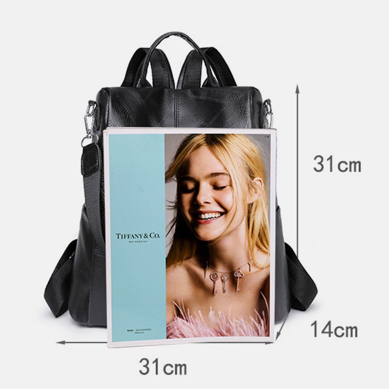 Women’s Leather Convertible Backpack Purse – Anti - Theft Travel Daypack & Shoulder Bag - VOTVO