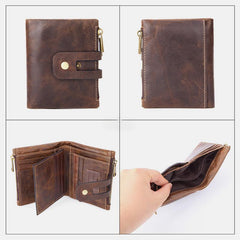 Multifunctional Double Zipper Vintage Wallet – Stylish and Practical - VOTVO
