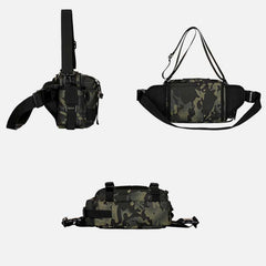Large Camo Tactical Bag for Sports | Nylon Crossbody Bag Waist Bag