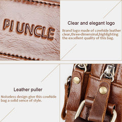 Vintage Oil-Tanned Leather Sling Bag for Men - Stylish Crossbody Shoulder Bag