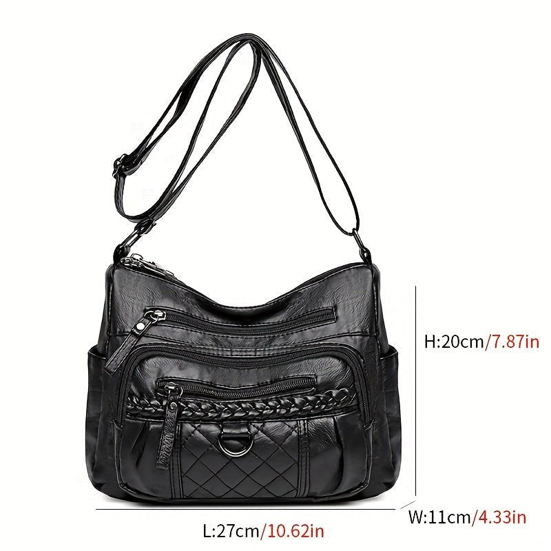 Women's leather bag with multiple pockets - VOTVO