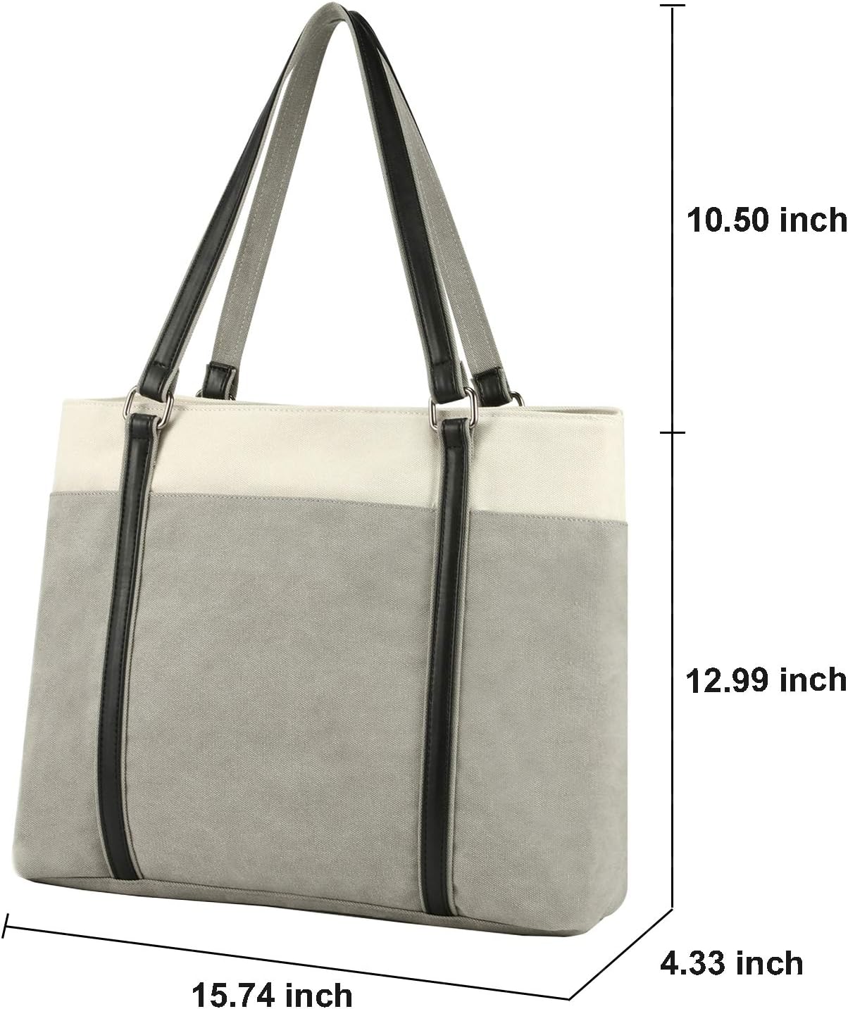 Women Laptop Tote Bag for Work – Lightweight Splice Canvas 15.6 Inch Handbag Purse - VOTVO