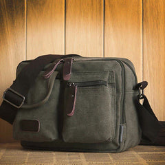 Retro Men’s Canvas Messenger Bag – Casual Crossbody Shoulder Purse
