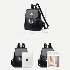 Rucksack-Geldbörse für Damen – Reisetasche aus PU-Leder mit mehreren Taschen