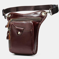 Genuine Leather Retro Sport Waist Bag – Classic Style Meets Practical Functionality