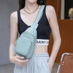 Sling Backpack Chest Bag for Women Small Leather Crossbody Bag - VOTVO