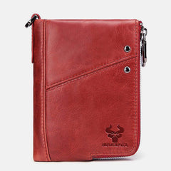 RFID Anti - theft Genuine Leather Multi - slot Bifold Wallet for Men - Stylish Business Wallet - VOTVO