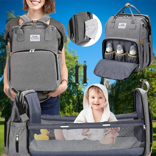 Wickeltaschen-Rucksack mit Wickelstation – Wasserdichtes Oxford, multifunktionales Design