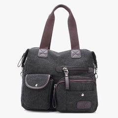Large Capacity Durable British Style Canvas Tote Bag for Women – Stylish and Practical for Shopping, Travel, and Everyday Use