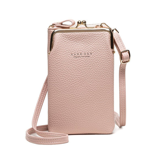 SCHULTERTASCHE AUS LEDER MIT KRISTALLMUSTER