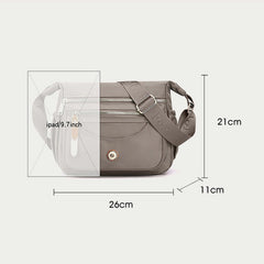 Women’s Minimalist Nylon Crossbody Bag – Water-Resistant Lightweight Daypack