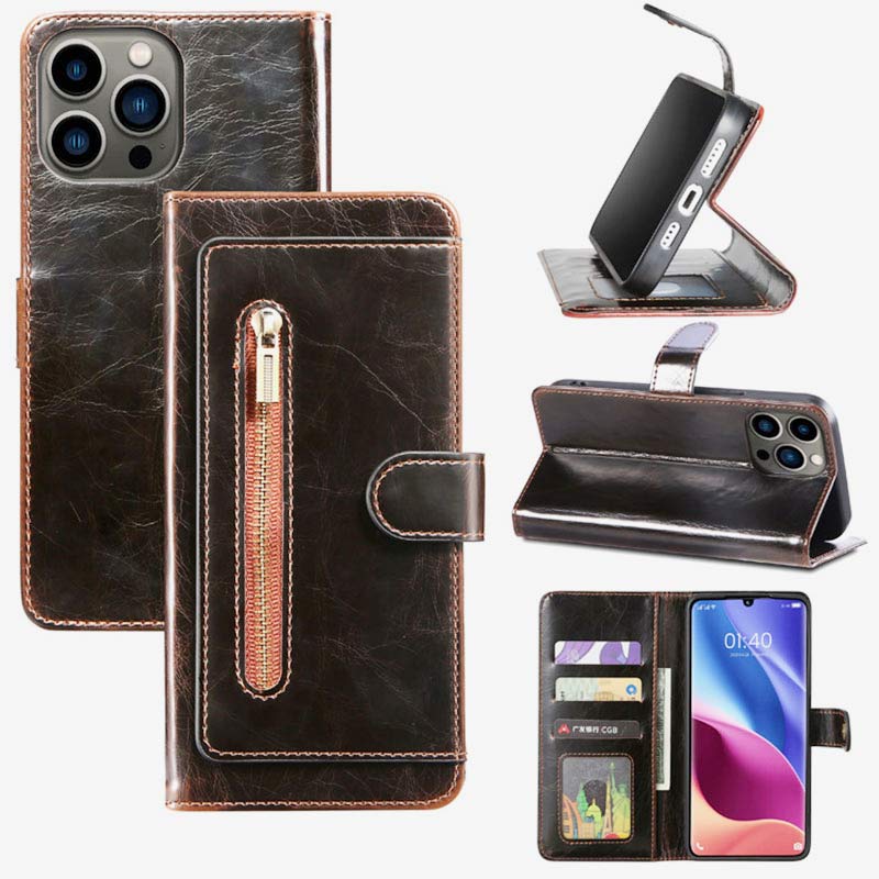 Wallet Case for iPhone - PU Leather Durable Phone Case with Card Slot - VOTVO